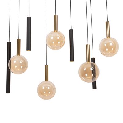 Lucide JOSIANE - Pendant light - 7xG9 - Black - Vibes